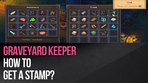 stamp graveyard keeper|keepers key graveyard keeper.